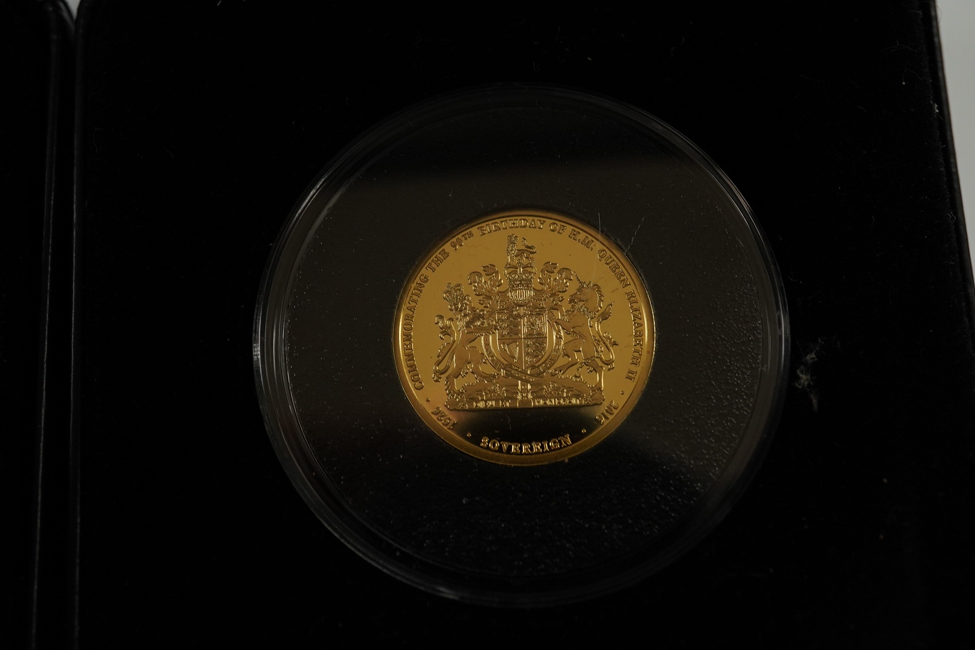 Gold coins, two Tristan de Cunha gold proof sovereigns, commemorating Queens 90th birthday 2016 and Sapphire Jubilee 2017, each in Harrington and Byrne case of issue with certificate